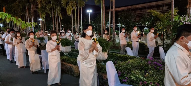 ร่วมพิธีเวียนเทียน เนื่องในเทศกาลวันมาฆบูชา ประจำปี พ.ศ. ๒๕๖๕